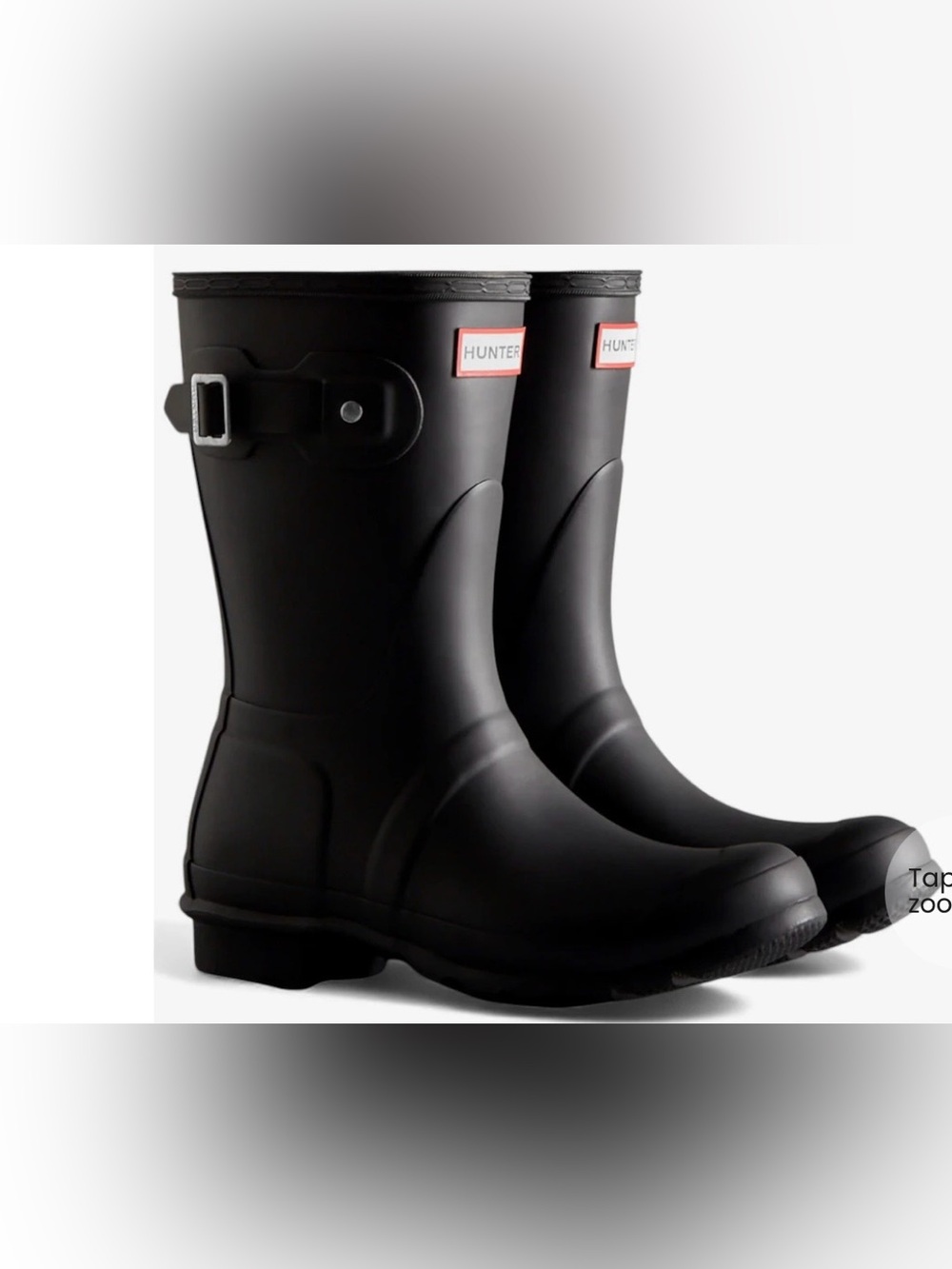 Hunter Black Short Waterproof Rain Boots size 7